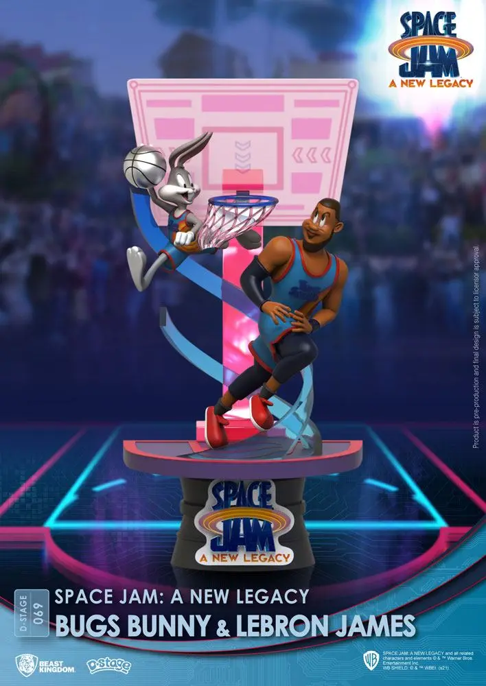 Space Jam: A New Legacy D-Stage Bugs Bunny &amp; Lebron James New Version PVC Diorama szobor 15 cm termékfotó