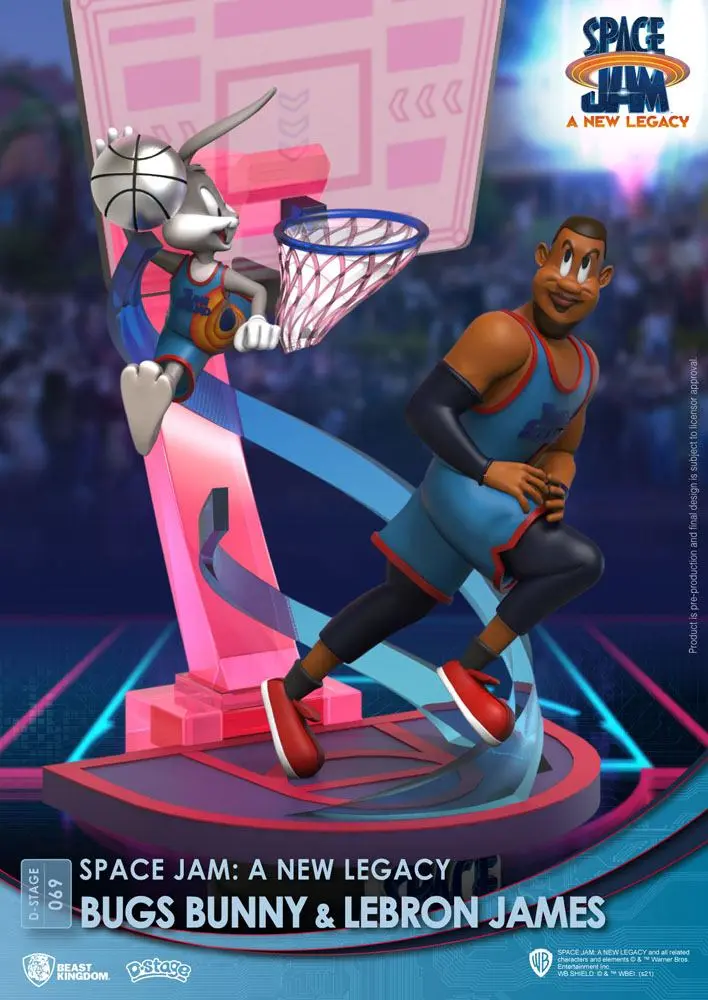 Space Jam: A New Legacy D-Stage Bugs Bunny &amp; Lebron James New Version PVC Diorama szobor 15 cm termékfotó