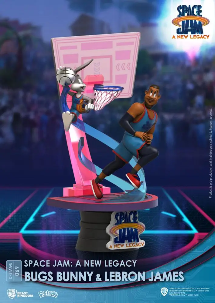 Space Jam: A New Legacy D-Stage Bugs Bunny &amp; Lebron James New Version PVC Diorama szobor 15 cm termékfotó
