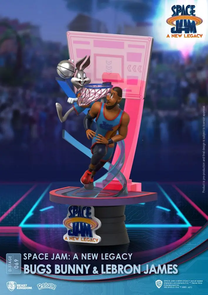 Space Jam: A New Legacy D-Stage Bugs Bunny & Lebron James Standard Version PVC Diorama szobor 15 cm termékfotó