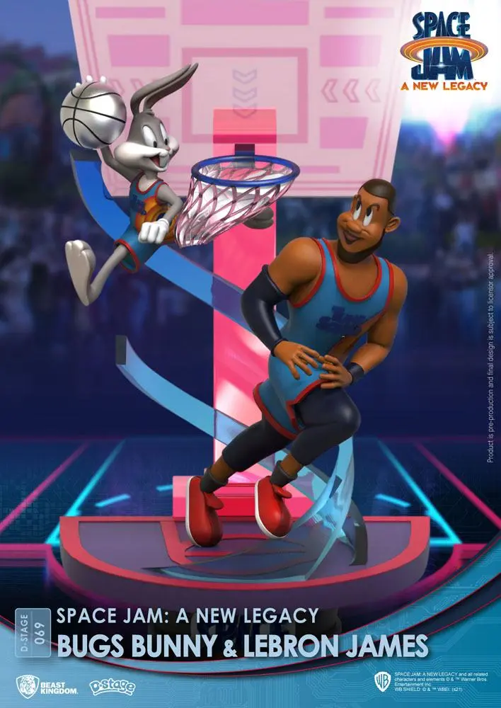 Space Jam: A New Legacy D-Stage Bugs Bunny & Lebron James Standard Version PVC Diorama szobor 15 cm termékfotó