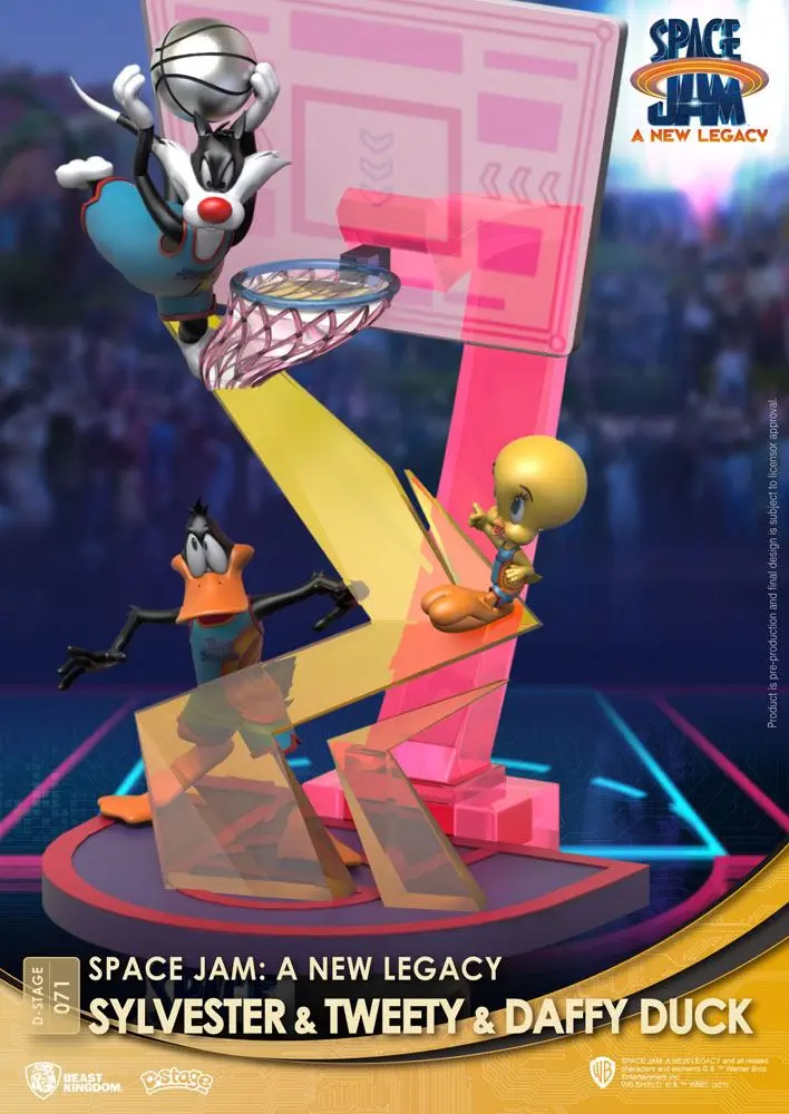Space Jam: A New Legacy D-Stage Sylvester & Tweety & Daffy Duck New Version PVC Diorama szobor 15 cm termékfotó