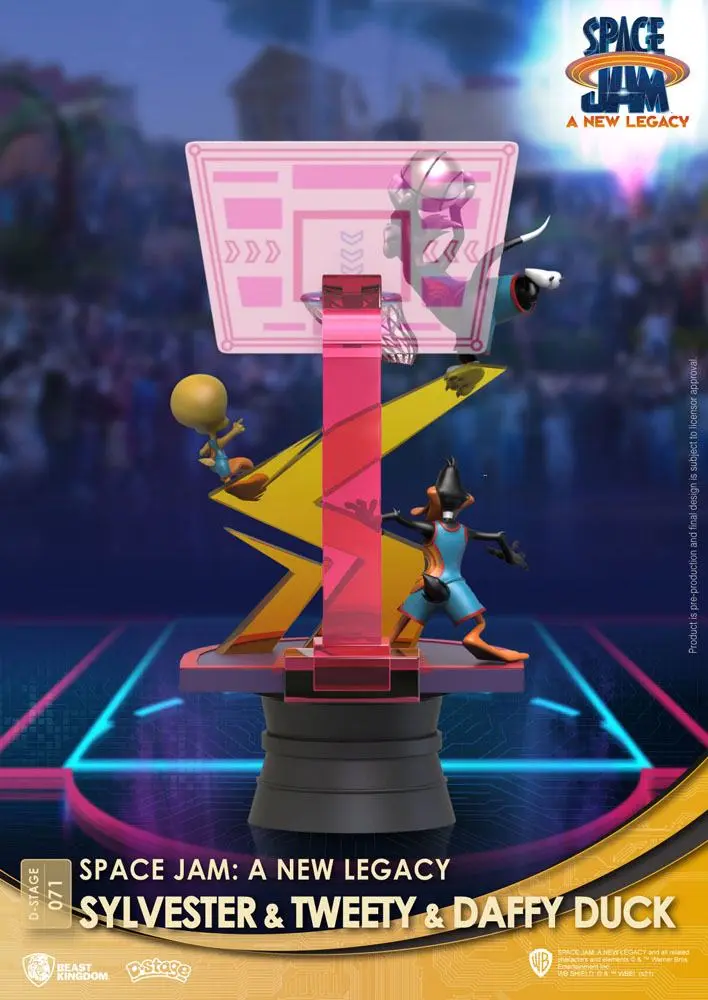 Space Jam: A New Legacy D-Stage Sylvester &amp; Tweety &amp; Daffy Duck New Version PVC Diorama szobor 15 cm termékfotó