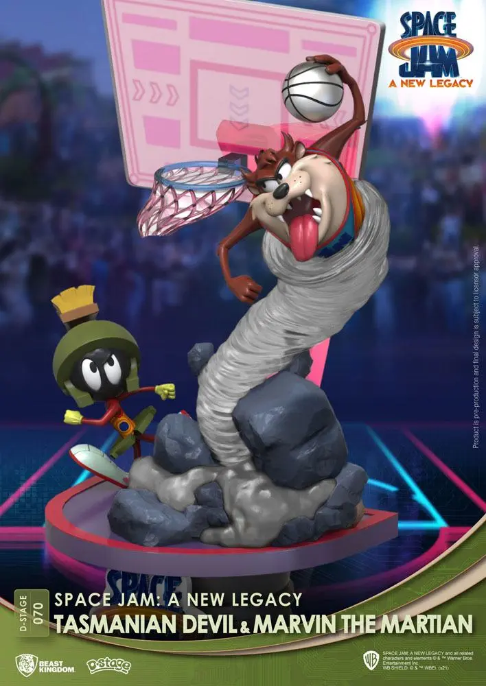 Space Jam: A New Legacy D-Stage Tasmanian Devil &amp; Marvin The Martian New Version PVC Diorama szobor 15 cm termékfotó