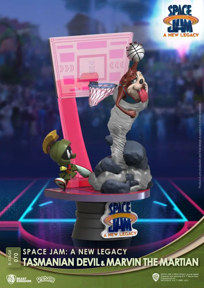 Space Jam: A New Legacy D-Stage Tasmanian Devil &amp; Marvin The Martian New Version PVC Diorama szobor 15 cm termékfotó
