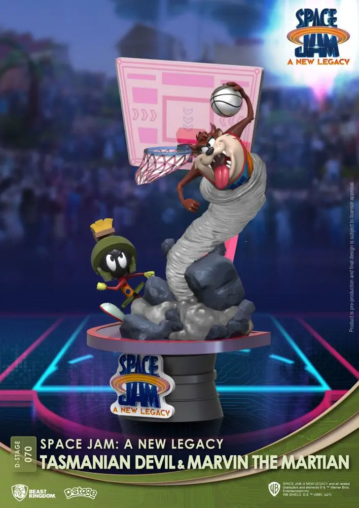 Space Jam: A New Legacy D-Stage Tasmanian Devil &amp; Marvin The Martian Standard Ver. PVC Diorama szobor 15 cm termékfotó