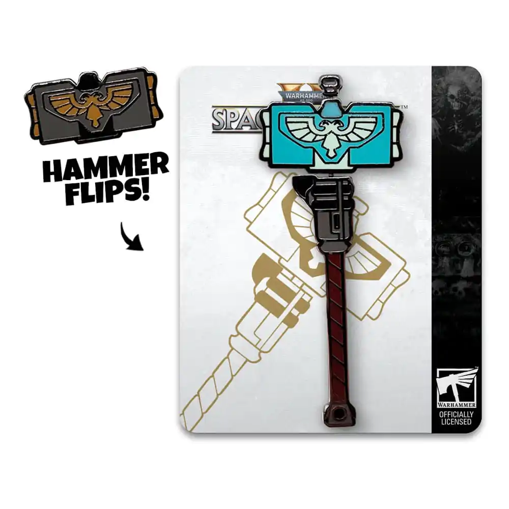 Space Marine 2 Thunder Hammer kitűző 5 cm  termékfotó
