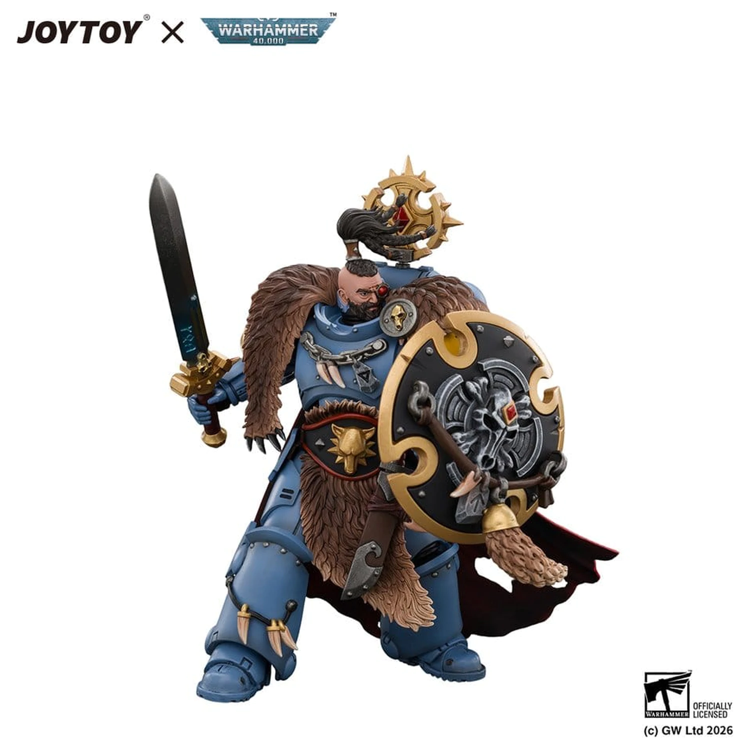 Space Marine akciófigura Space Wolves Wolf Guard Battle Leader 12 cm termékfotó