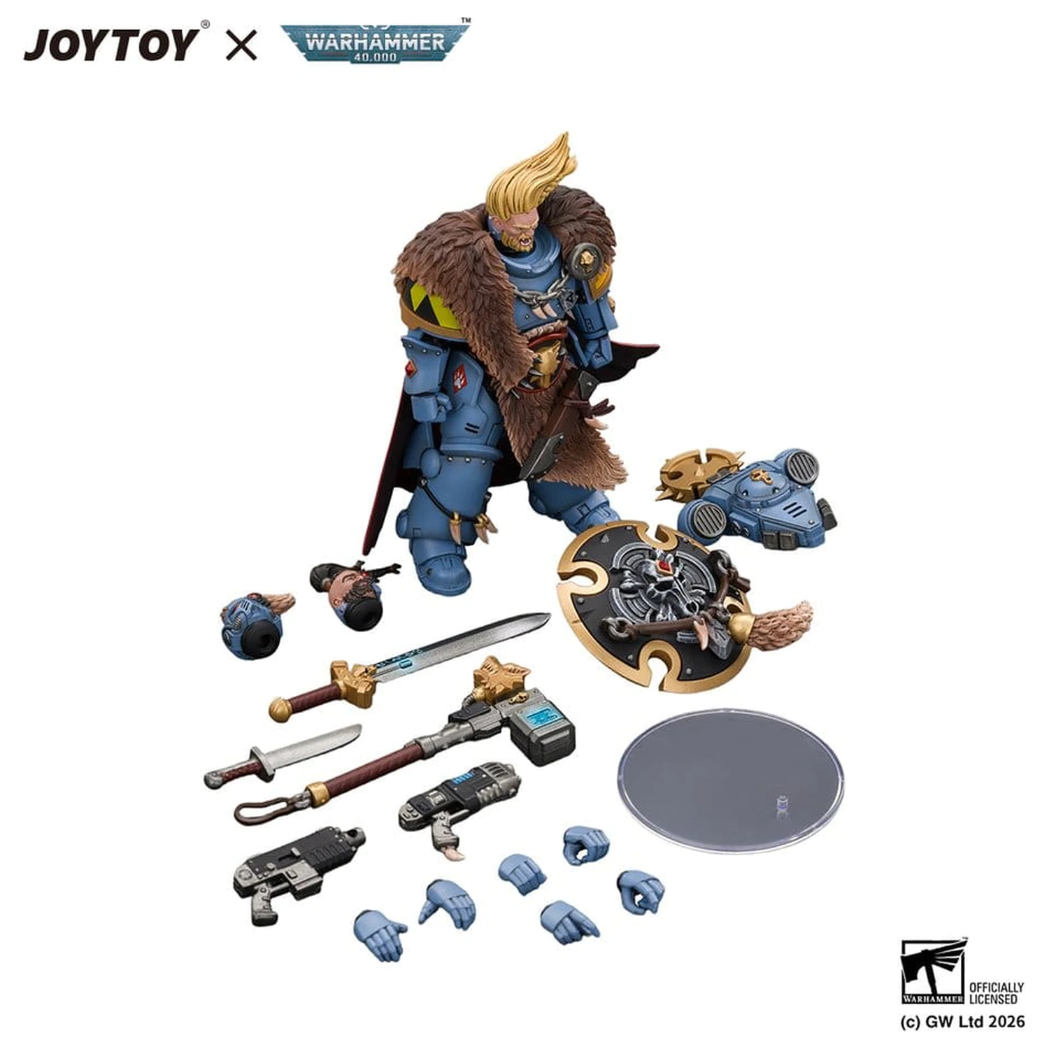 Space Marine akciófigura Space Wolves Wolf Guard Battle Leader 12 cm termékfotó