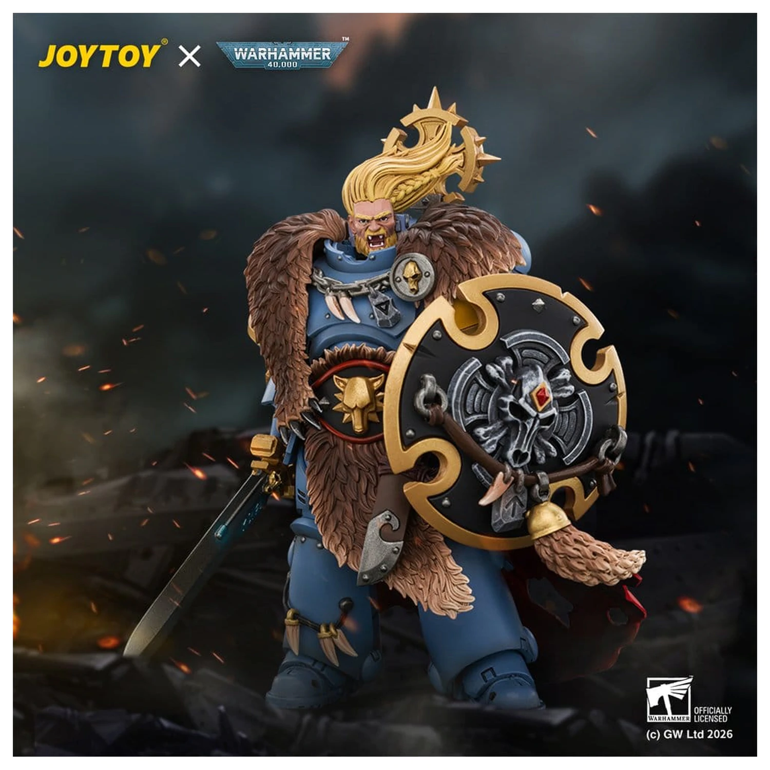 Space Marine akciófigura Space Wolves Wolf Guard Battle Leader 12 cm termékfotó