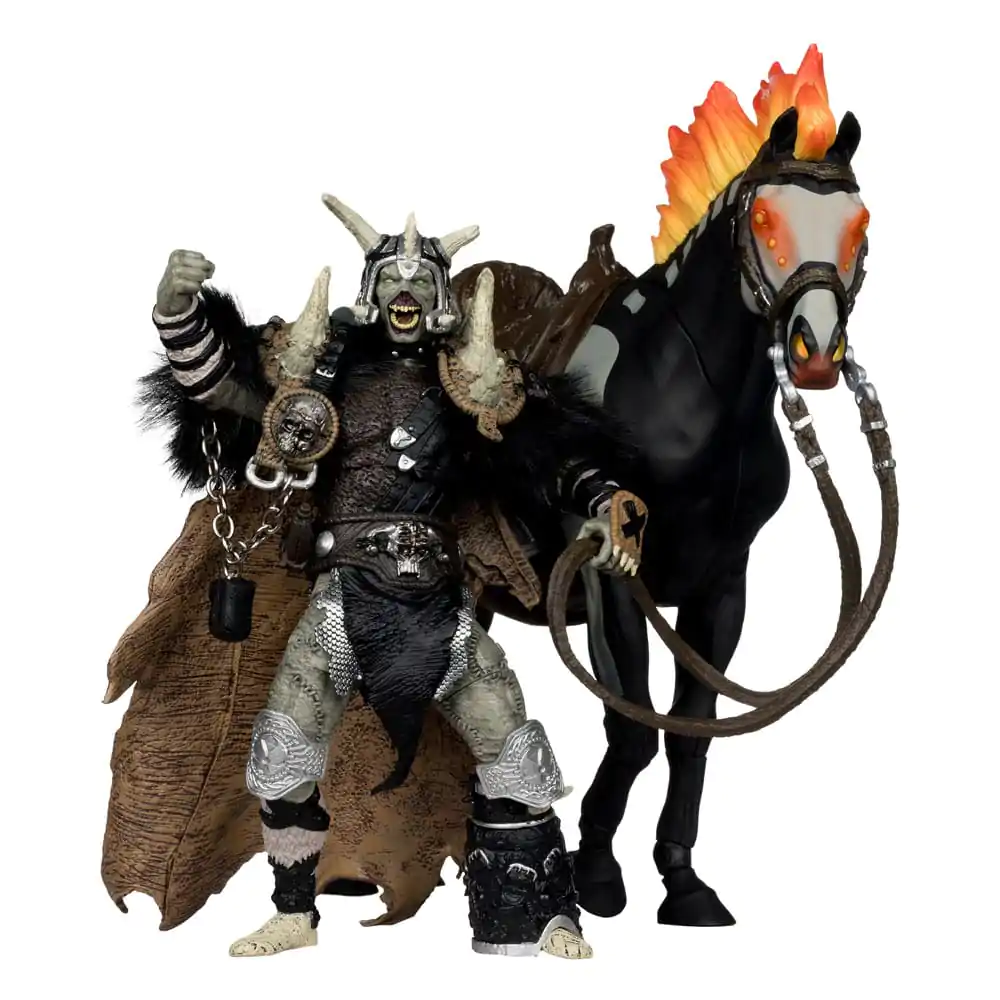 Spawn Bloodaxe with Horse (Spawn: The Dark Ages) (McFarlane Toys 30th Anniversary) (Gold Label) akciófigura 18 cm termékfotó