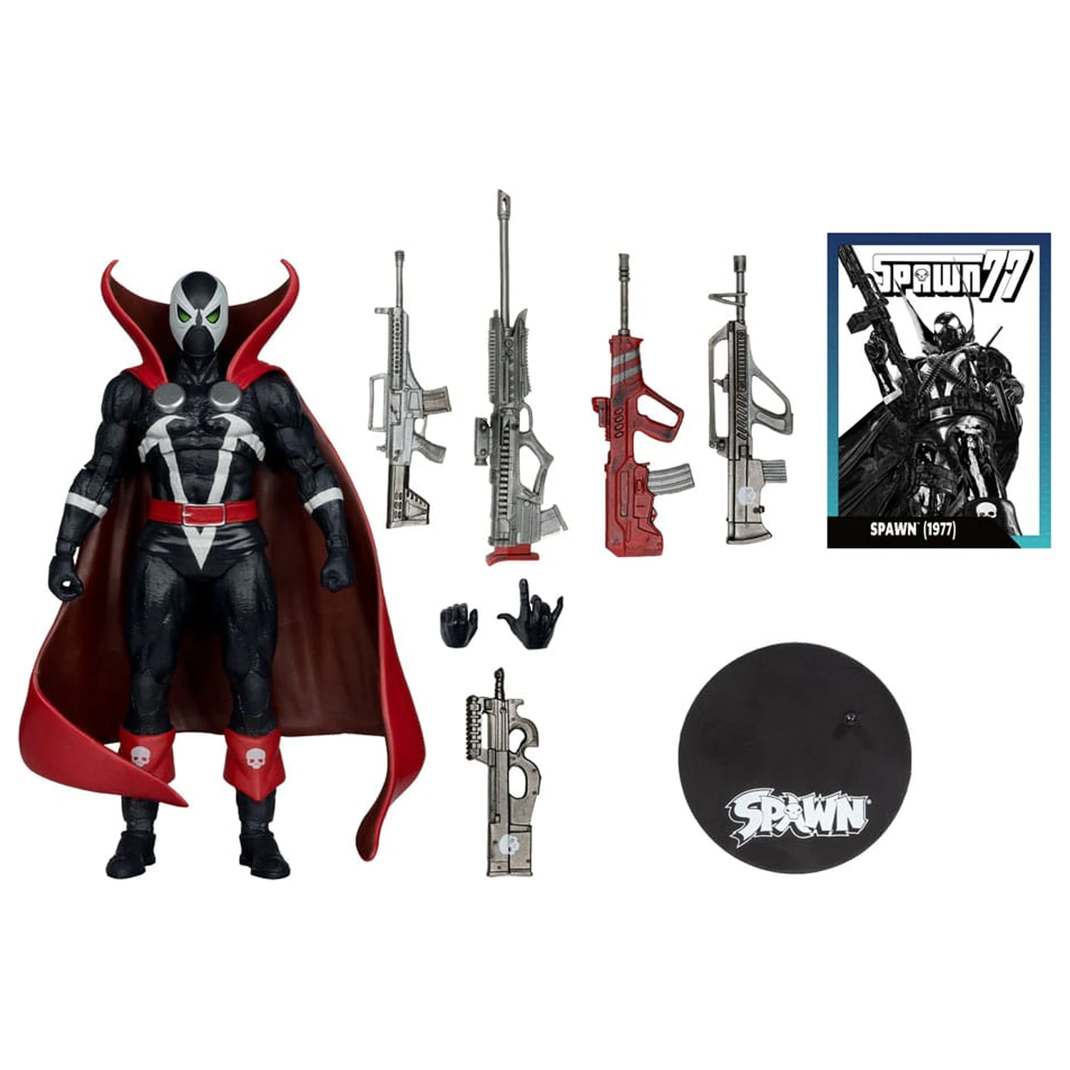 Spawn Page Punchers Spawn 1977 Red and Black (Chase) Red Platinum Edition akciófigura 18 cm  termékfotó