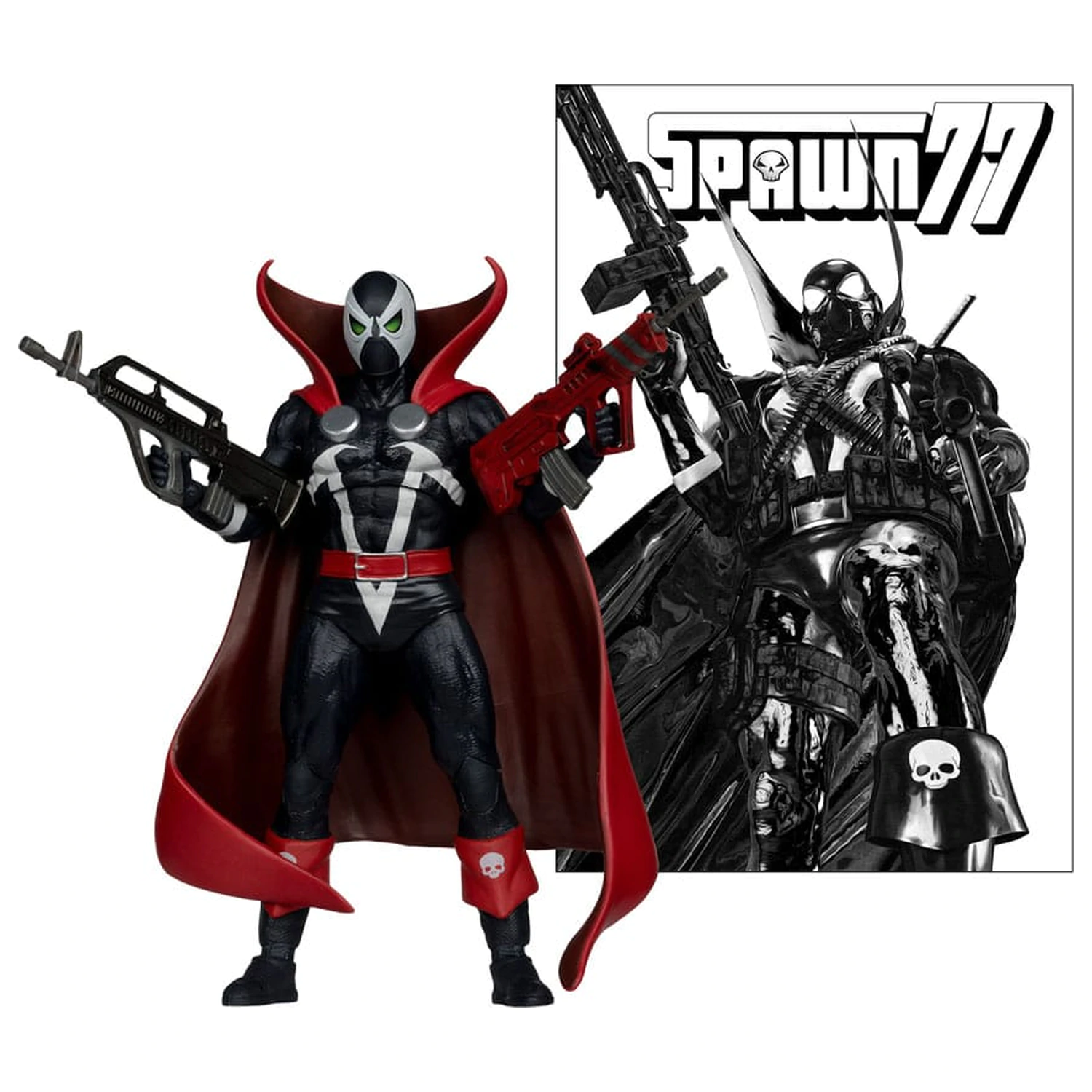 Spawn Page Punchers Spawn 1977 Red and Black (Chase) Red Platinum Edition akciófigura 18 cm  termékfotó