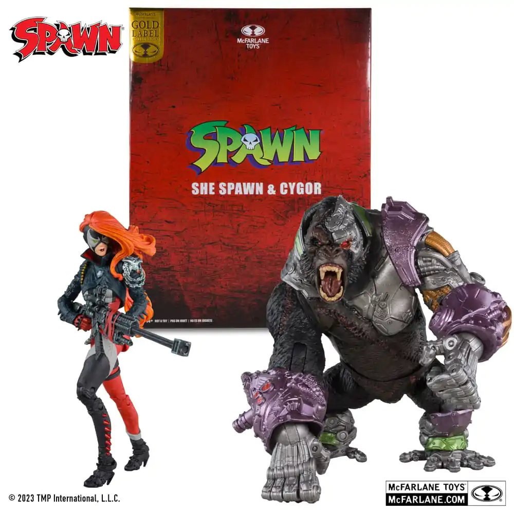 Spawn She Spawn & Cygor (Gold Label) 2 db-os akciófigura csomag 18 cm termékfotó