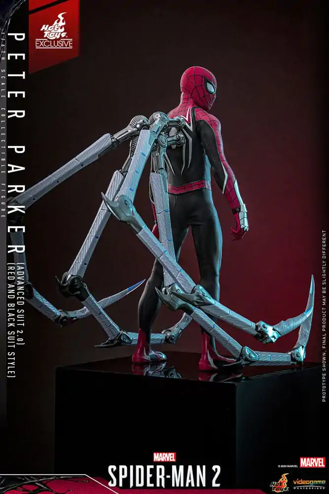 Spider-Man 2 Video Game Masterpiece 1/6 Peter Parker (Advanced Suit 2.0) (Red and Black Suit Style) akciófigura 30 cm termékfotó
