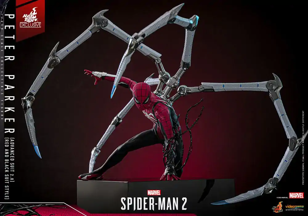 Spider-Man 2 Video Game Masterpiece 1/6 Peter Parker (Advanced Suit 2.0) (Red and Black Suit Style) akciófigura 30 cm termékfotó