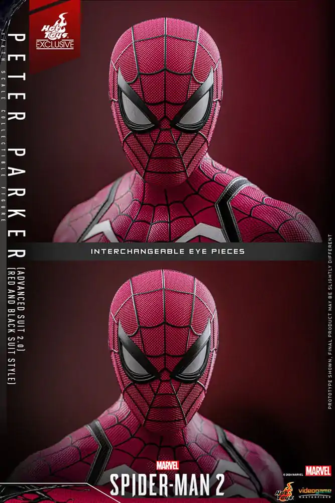 Spider-Man 2 Video Game Masterpiece 1/6 Peter Parker (Advanced Suit 2.0) (Red and Black Suit Style) akciófigura 30 cm termékfotó