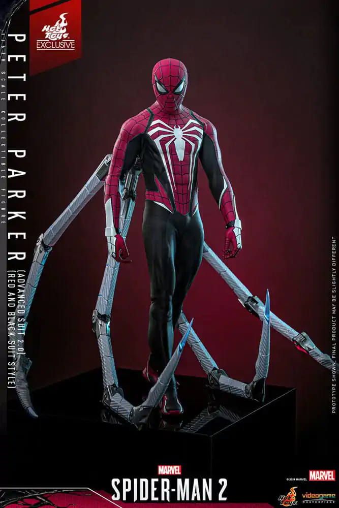 Spider-Man 2 Video Game Masterpiece 1/6 Peter Parker (Advanced Suit 2.0) (Red and Black Suit Style) akciófigura 30 cm termékfotó