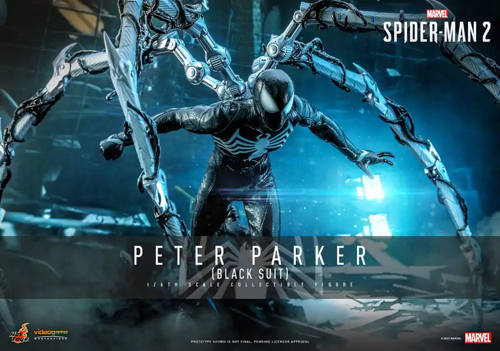 Spider-Man 2 Video Game Masterpiece 1/6 Peter Parker (Black Suit) akciófigura 30 cm termékfotó