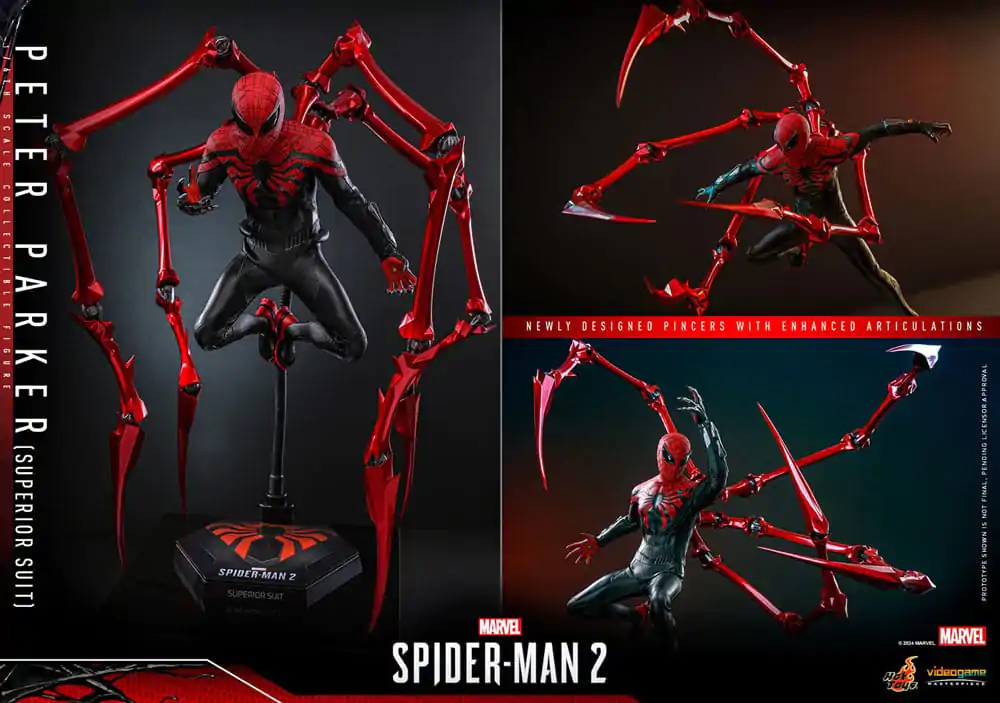 Spider-Man 2 Video Game Masterpiece 1/6 Peter Parker (Superior Suit) akciófigura 30 cm termékfotó