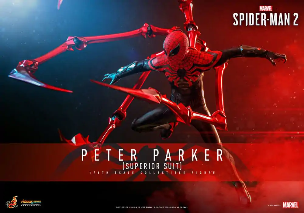 Spider-Man 2 Video Game Masterpiece 1/6 Peter Parker (Superior Suit) akciófigura 30 cm termékfotó