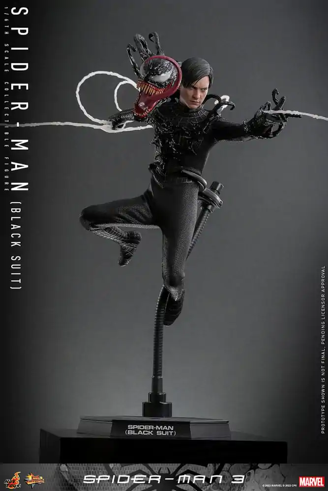 Spider-Man 3 Movie Masterpiece 1/6 Spider-Man (Black Suit) akciófigura 30 cm termékfotó