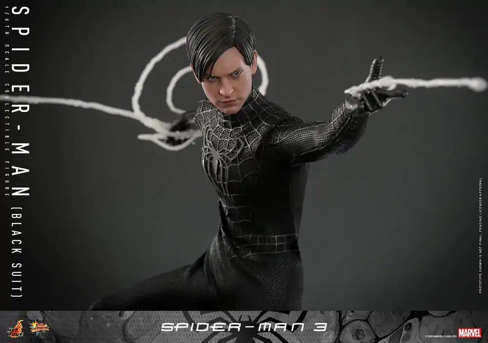 Spider-Man 3 Movie Masterpiece 1/6 Spider-Man (Black Suit) akciófigura 30 cm termékfotó