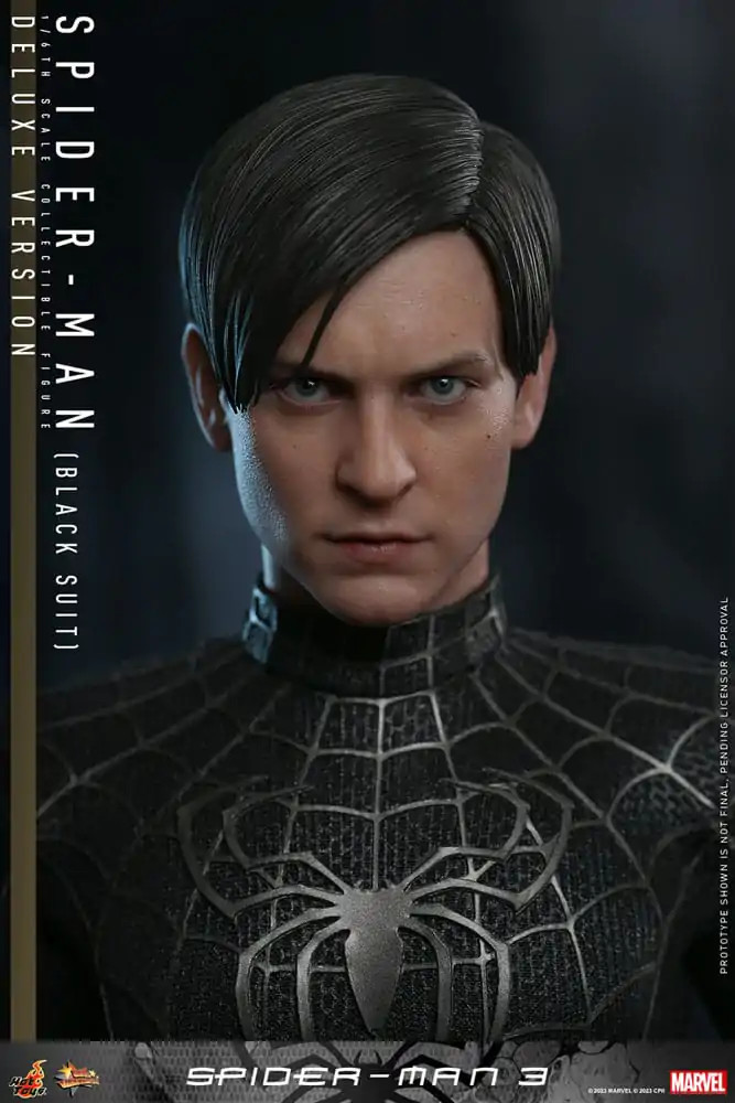 Spider-Man 3 Movie Masterpiece 1/6 Spider-Man (Black Suit) (Deluxe Version) akciófigura 30 cm termékfotó