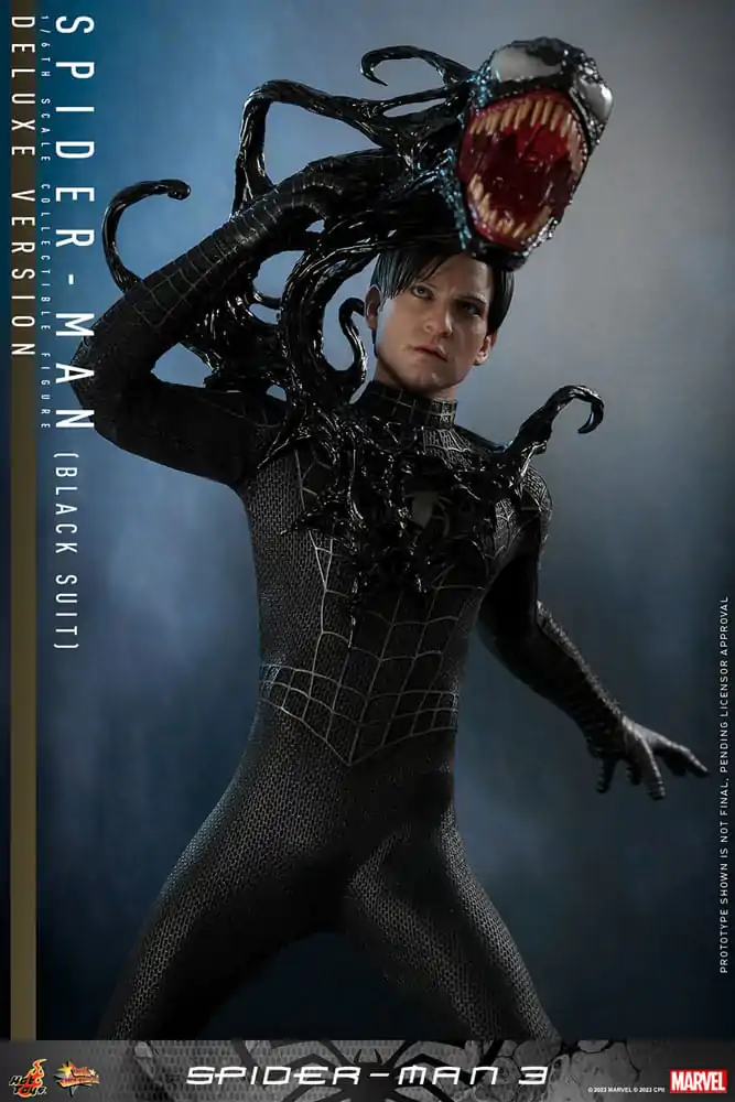 Spider-Man 3 Movie Masterpiece 1/6 Spider-Man (Black Suit) (Deluxe Version) akciófigura 30 cm termékfotó