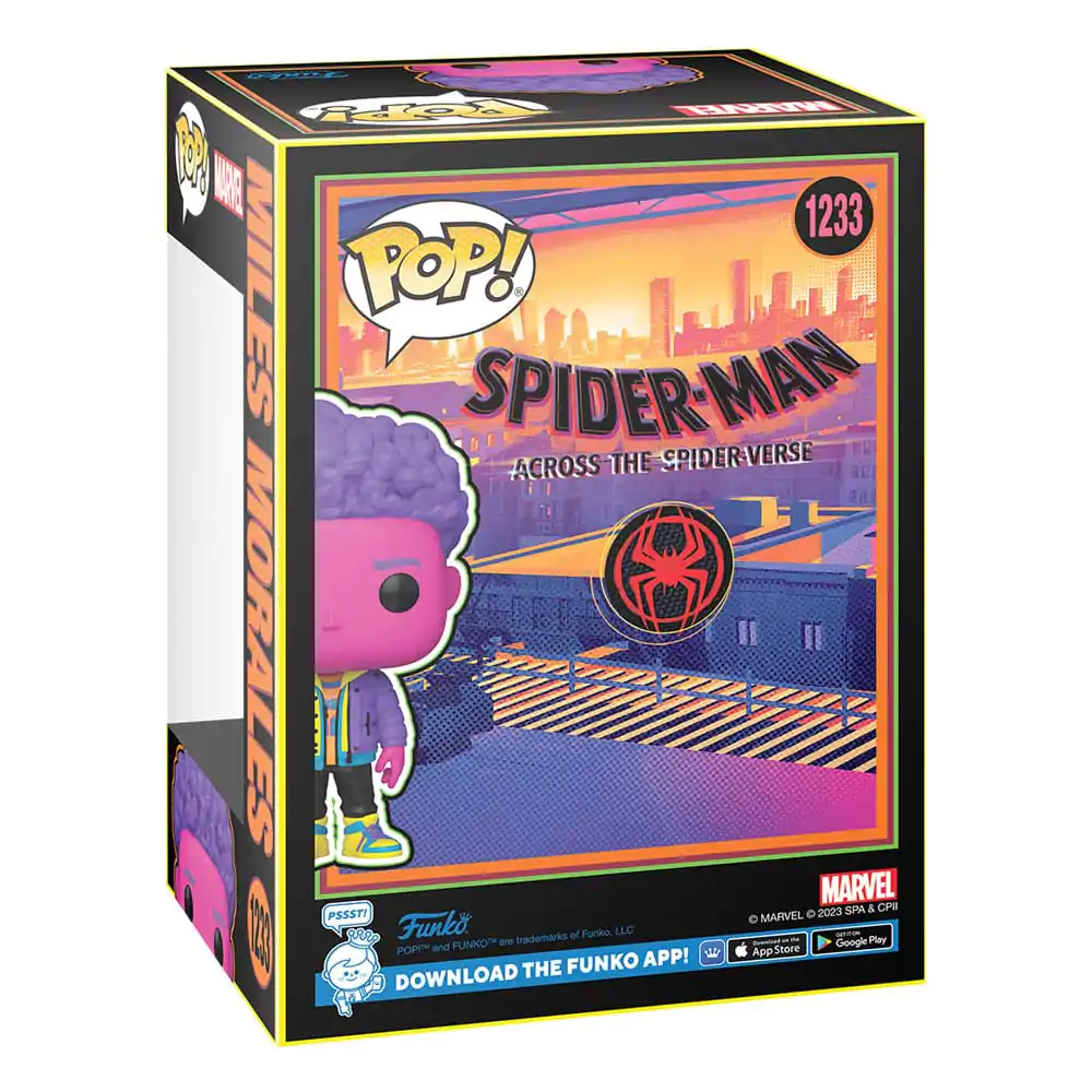 Spider-Man: Across the Spider-Verse Funko POP! Marvel Vinyl figura Miles Morales(BLKLT) Exkluzív Edition 9 cm termékfotó