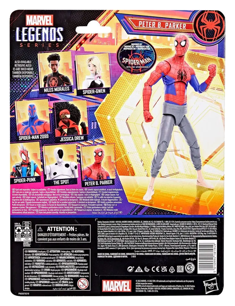 Spider-Man: Across the Spider-Verse Marvel Legends Peter B. Parker akciófigura 15 cm termékfotó