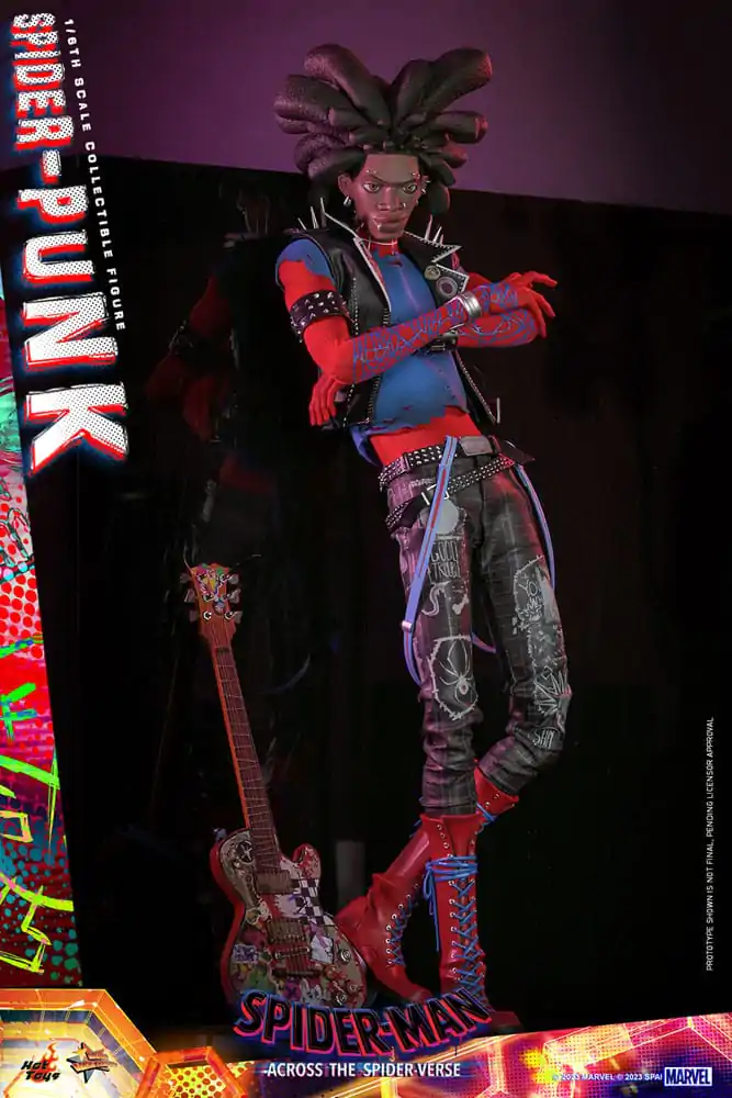 Spider-Man: Across the Spider-Verse Movie Masterpiece 1/6 Spider-Punk akciófigura 32 cm termékfotó