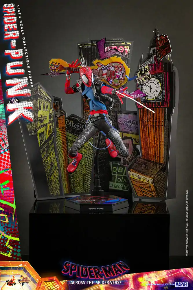 Spider-Man: Across the Spider-Verse Movie Masterpiece 1/6 Spider-Punk akciófigura 32 cm termékfotó