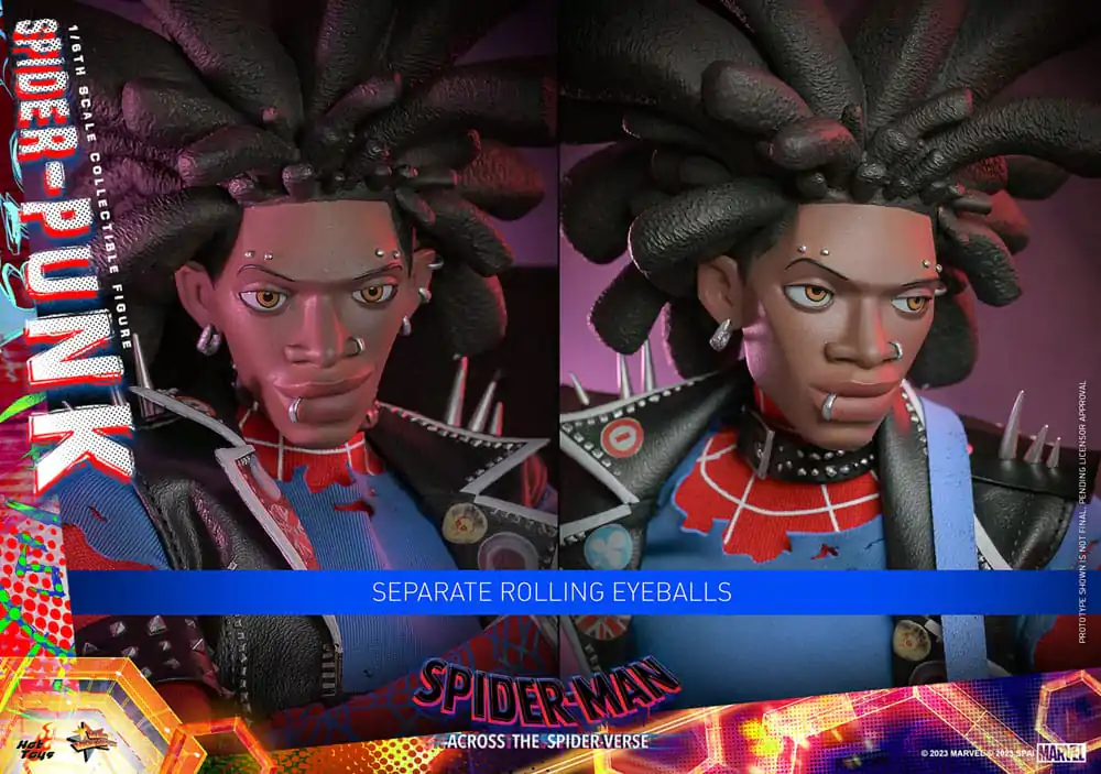 Spider-Man: Across the Spider-Verse Movie Masterpiece 1/6 Spider-Punk akciófigura 32 cm termékfotó