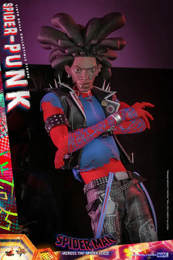 Spider-Man: Across the Spider-Verse Movie Masterpiece 1/6 Spider-Punk akciófigura 32 cm termékfotó