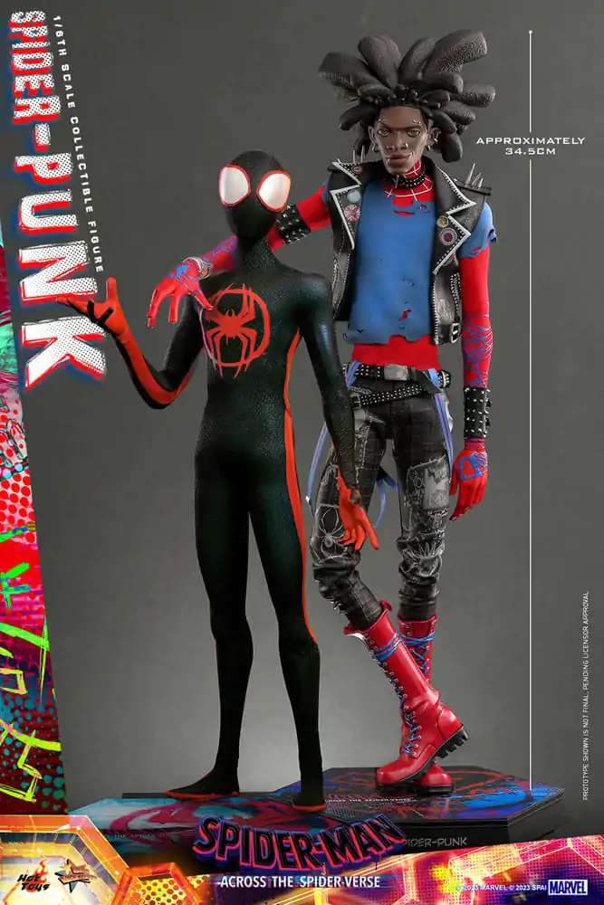 Spider-Man: Across the Spider-Verse Movie Masterpiece 1/6 Spider-Punk akciófigura 32 cm termékfotó