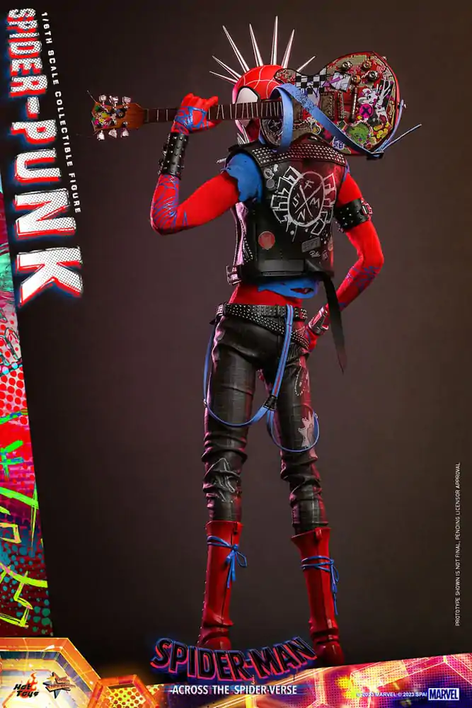 Spider-Man: Across the Spider-Verse Movie Masterpiece 1/6 Spider-Punk akciófigura 32 cm termékfotó