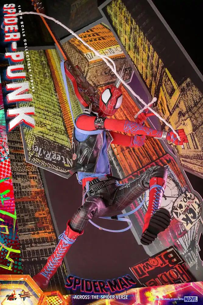 Spider-Man: Across the Spider-Verse Movie Masterpiece 1/6 Spider-Punk akciófigura 32 cm termékfotó