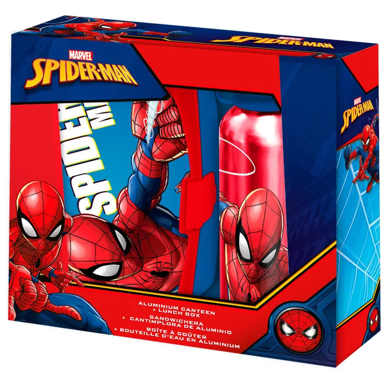 Spider-Man aluminium kulacs + uzsonnás doboz étkészlet szett termékfotó
