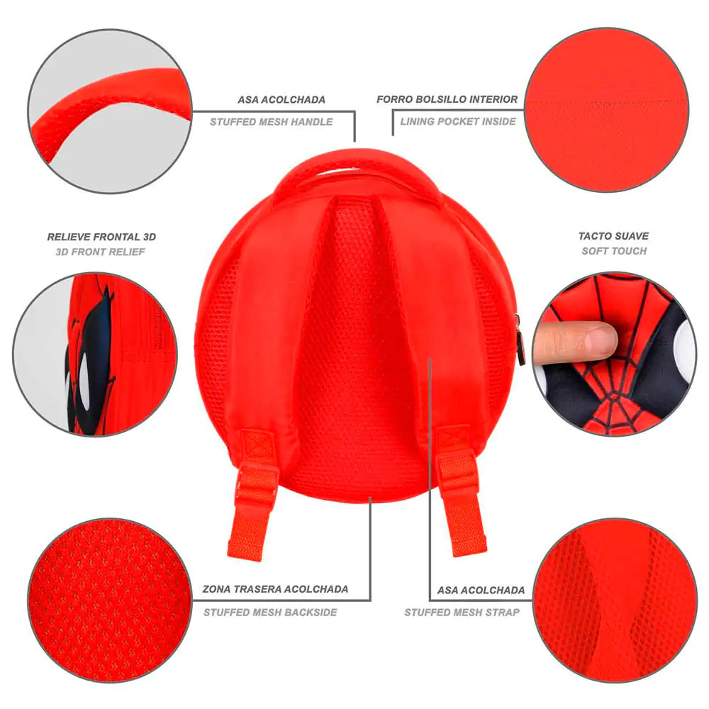 Spider-Man Emoji 3D táska hátizsák 22cm termékfotó