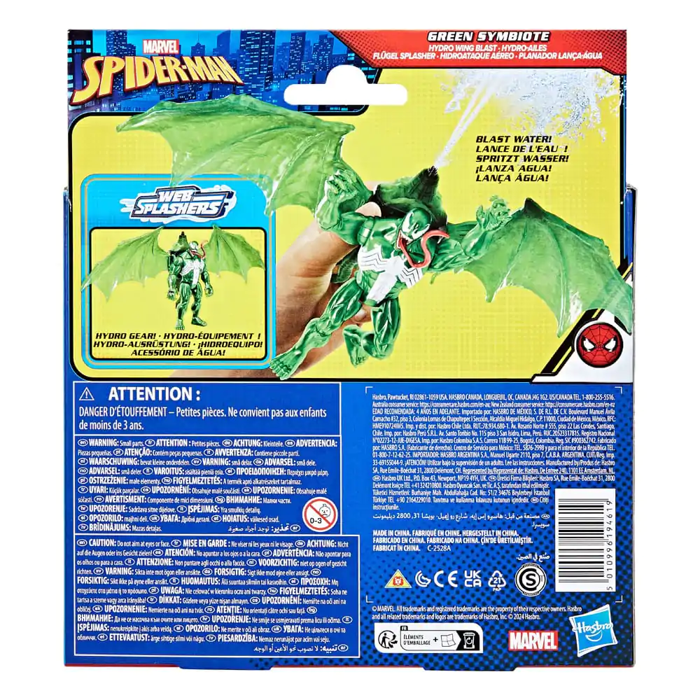 Spider-Man Epic Hero Series Web Splashers Green Symbiote Hydro Wing Blast akciófigura 10 cm termékfotó