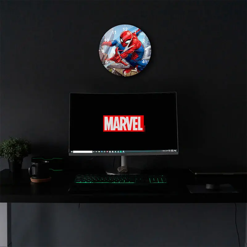 Marvel Spiderman wall clock termékfotó