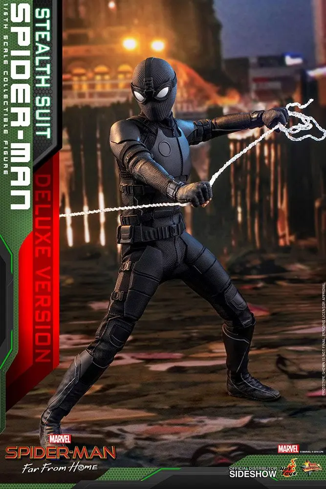 Spider-Man: Far From Home MM 1/6 Spider-Man (Stealth Suit) Deluxe Version akciófigura 29 cm termékfotó
