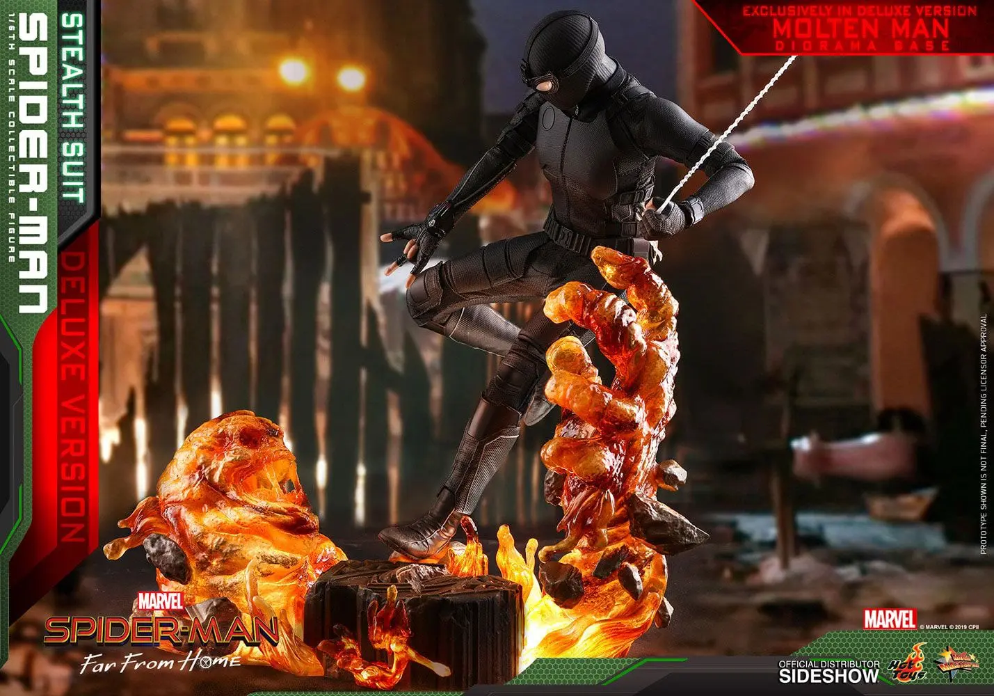 Spider-Man: Far From Home MM 1/6 Spider-Man (Stealth Suit) Deluxe Version akciófigura 29 cm termékfotó