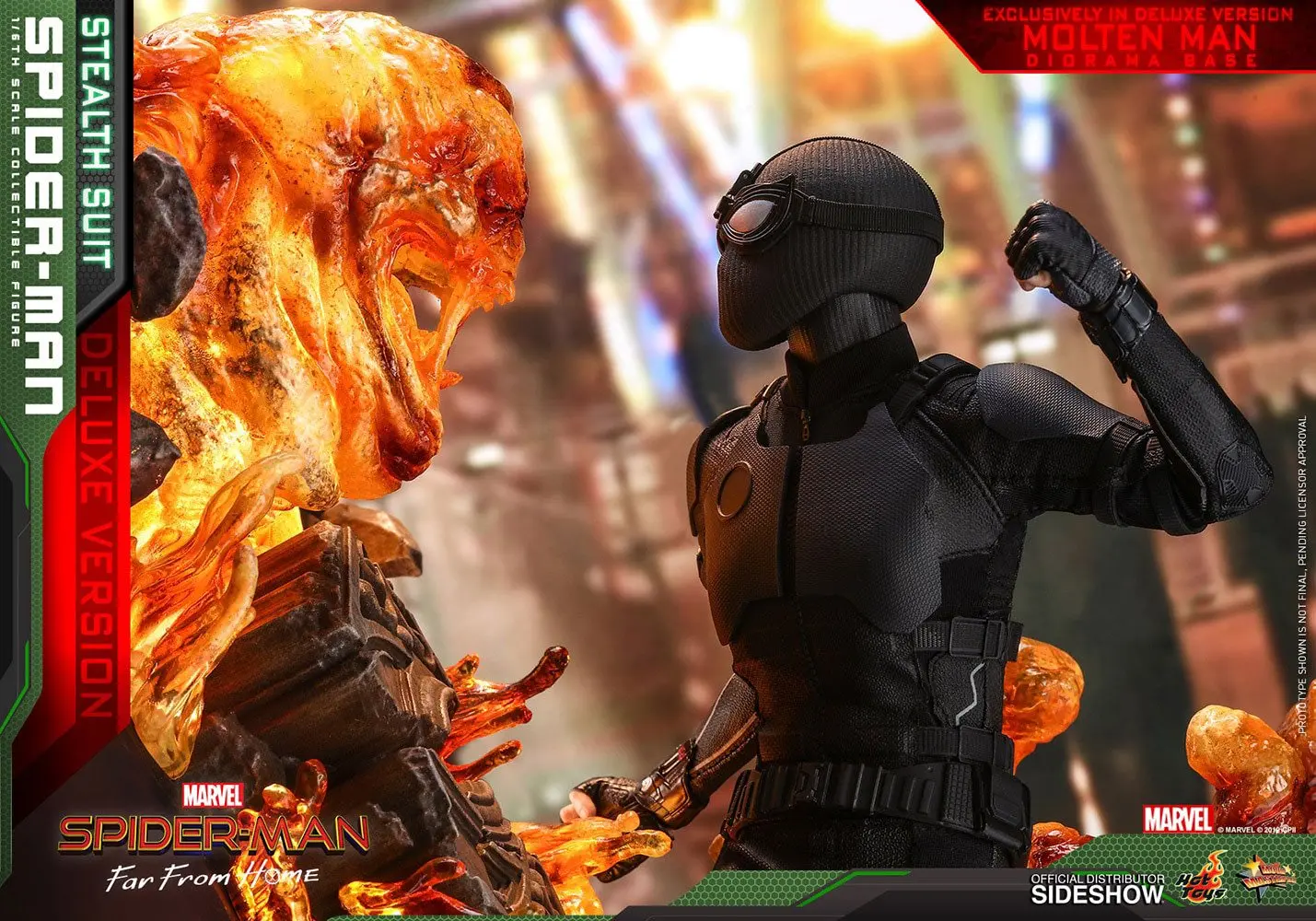 Spider-Man: Far From Home MM 1/6 Spider-Man (Stealth Suit) Deluxe Version akciófigura 29 cm termékfotó