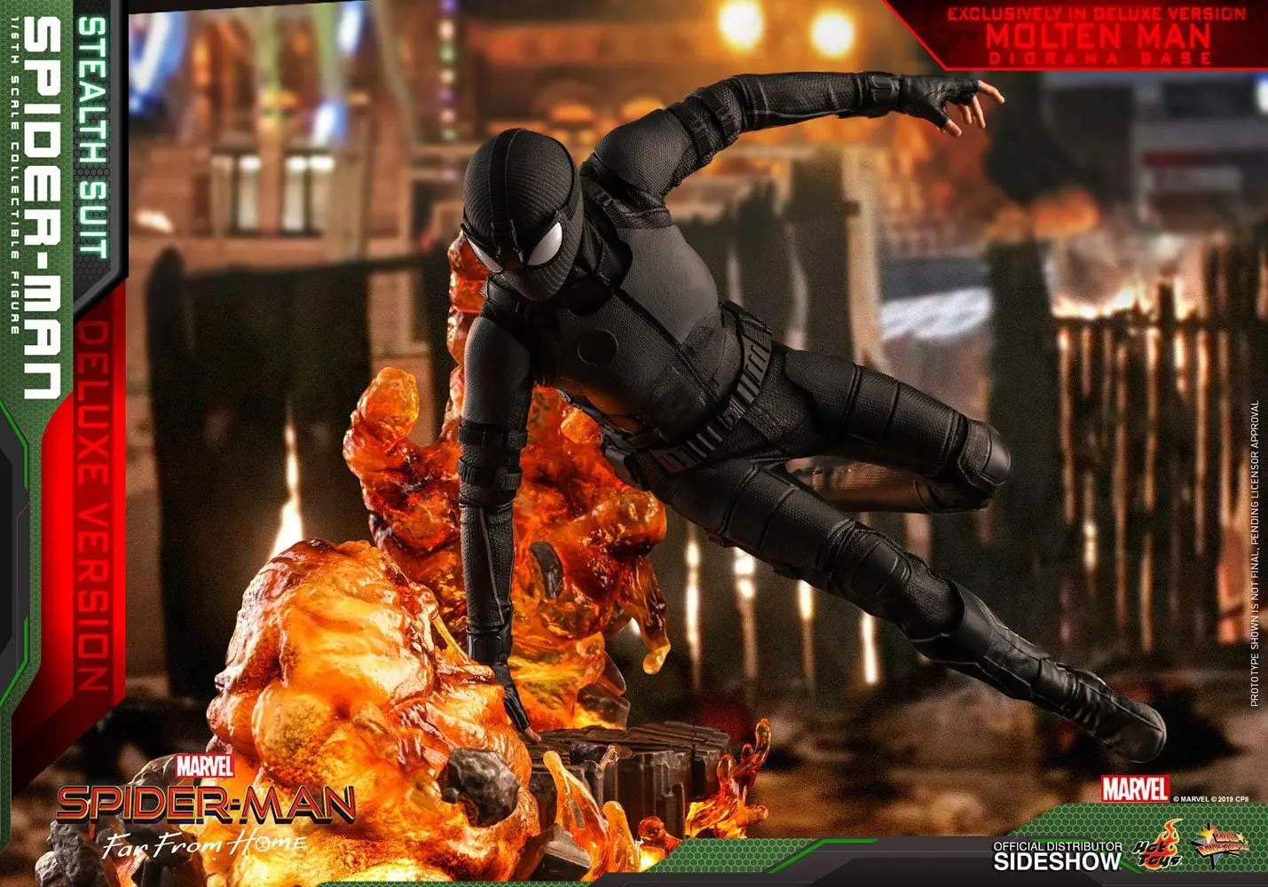 Spider-Man: Far From Home MM 1/6 Spider-Man (Stealth Suit) Deluxe Version akciófigura 29 cm termékfotó