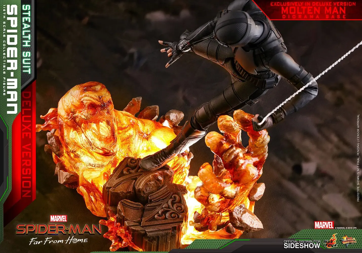 Spider-Man: Far From Home MM 1/6 Spider-Man (Stealth Suit) Deluxe Version akciófigura 29 cm termékfotó