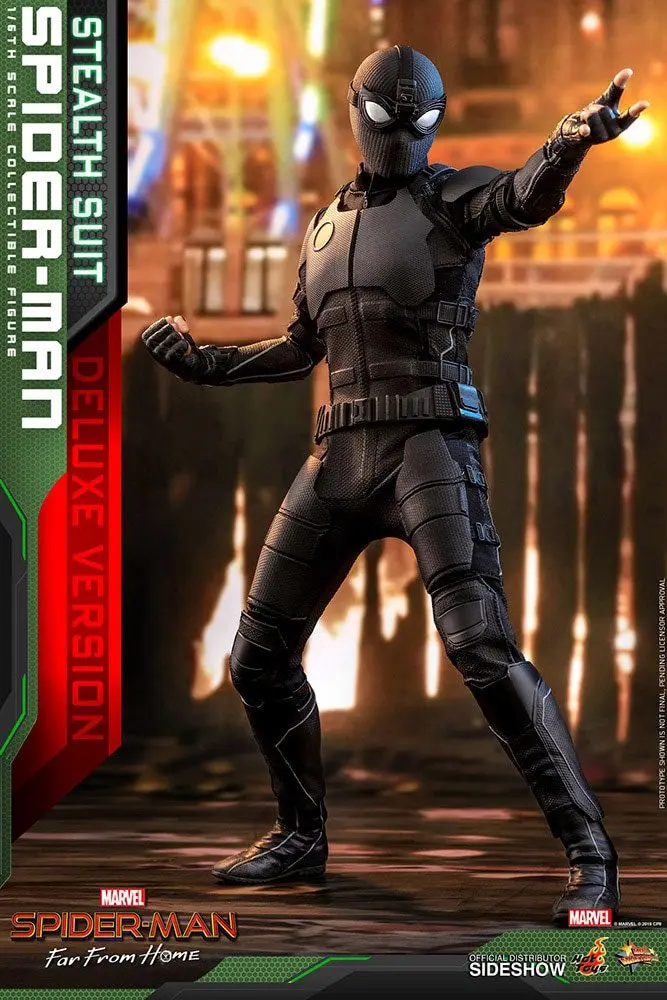 Spider-Man: Far From Home MM 1/6 Spider-Man (Stealth Suit) Deluxe Version akciófigura 29 cm termékfotó