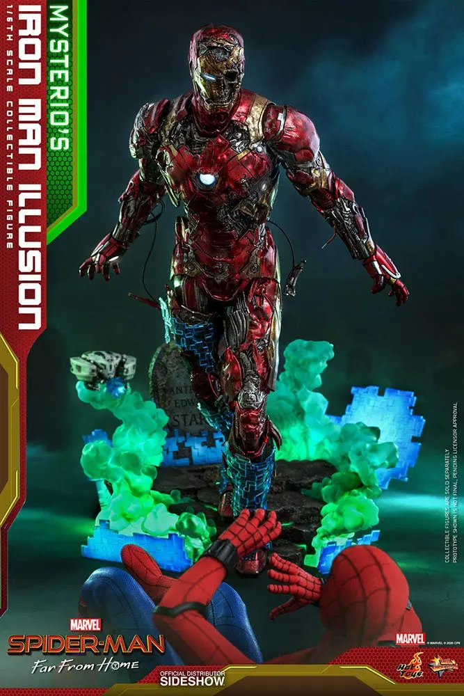Spider-Man: Far From Home MMS PVC 1/6 Mysterio's Iron Man Illusion akciófigura 32 cm termékfotó