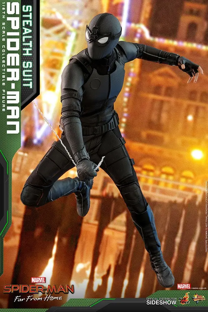 Spider-Man: Far From Home Movie Masterpiece 1/6 Spider-Man (Stealth Suit) akciófigura 29 cm termékfotó